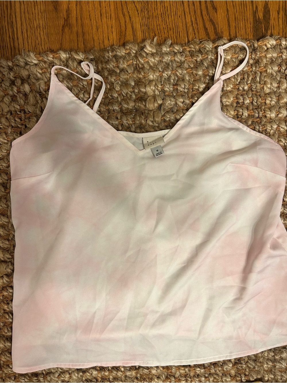 a new day Pale Pink Tie-Dye V-Neck Camisole